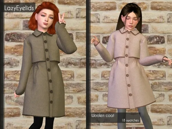 Alpha Woolen coat - The Sims 4 Custom Content