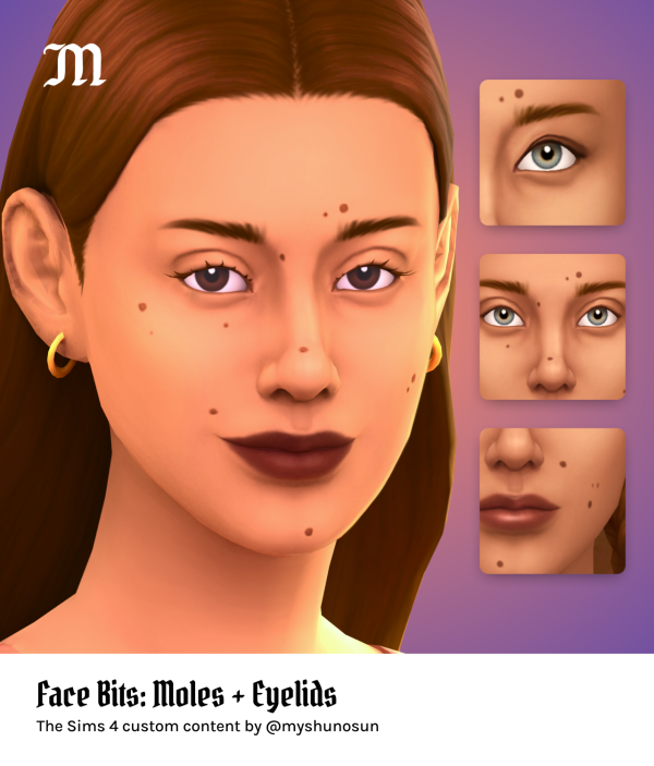 Maxis Match Face Bits Maxis Match Moles Eyelids by simsfinds - The Sims 4 Custom Content