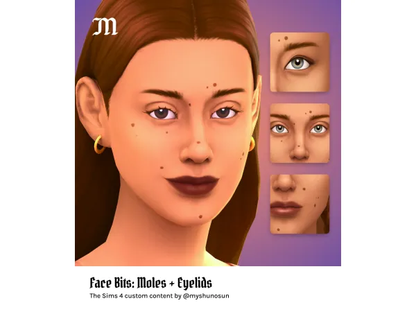 Maxis Match Face Bits Maxis Match Moles Eyelids - The Sims 4 Custom Content