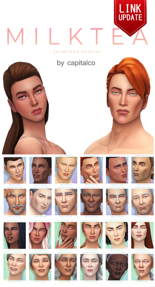 Maxis Match MILKTEA Skinblend [ Lost Gems] by simsfinds - The Sims 4 Custom Content