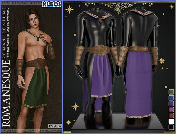 Alpha Romanesque Roman Costume by smsims - The Sims 4 Custom Content
