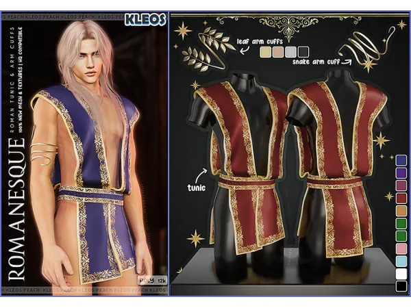 Romanesque - Roman Tunic & Arm Cuffs