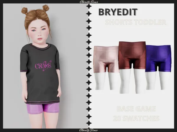 Alpha Bryedit Shorts Toddler by clarity-sims - The Sims 4 Custom Content