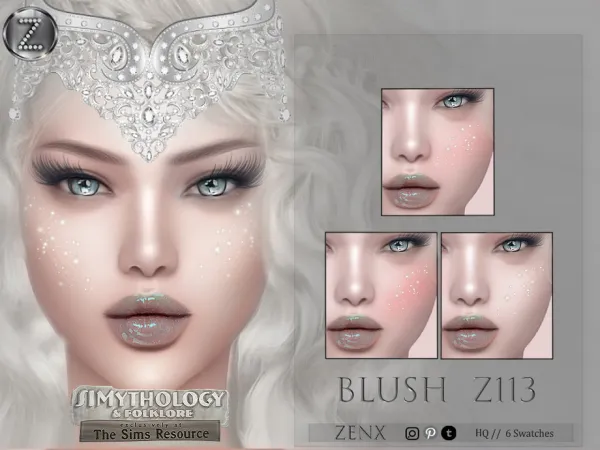 Alpha ZENX BLUSH Z113 - The Sims 4 Custom Content