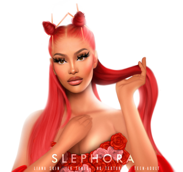 Alpha LIANA Skin Overlay (Sim included) by simsfinds - The Sims 4 Custom Content