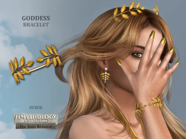 Alpha SIMythology Goddess Bracelet by simsfinds - The Sims 4 Custom Content