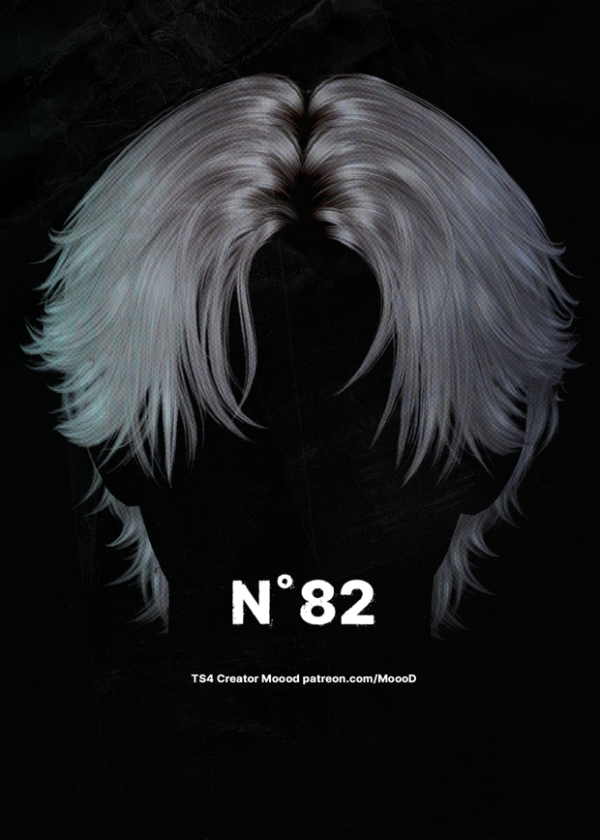 Alpha MoooD Hair N82 VER1 by simsfinds - The Sims 4 Custom Content