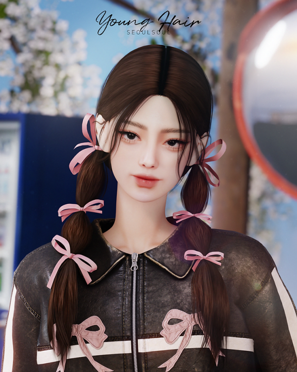 Alpha Young Hair by simsfinds - The Sims 4 Custom Content