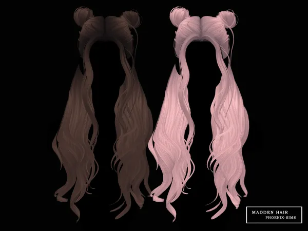 Alpha Madden Hair by phoenixsims4 - The Sims 4 Custom Content