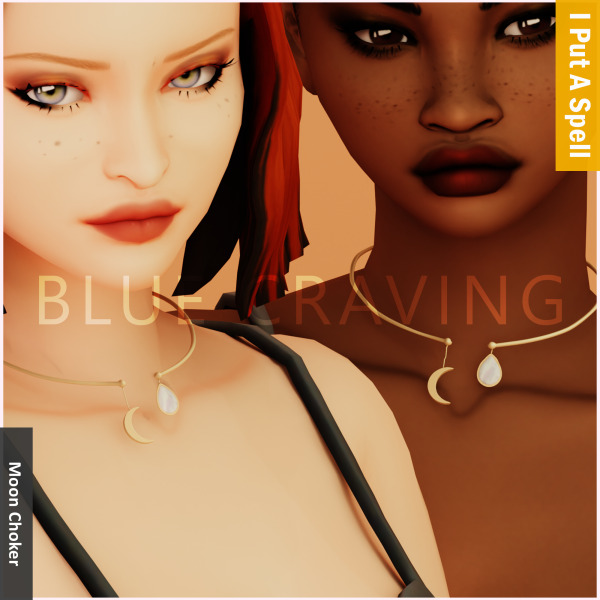 Mix Blue Craving Moon Choker by bluecraving - The Sims 4 Custom Content