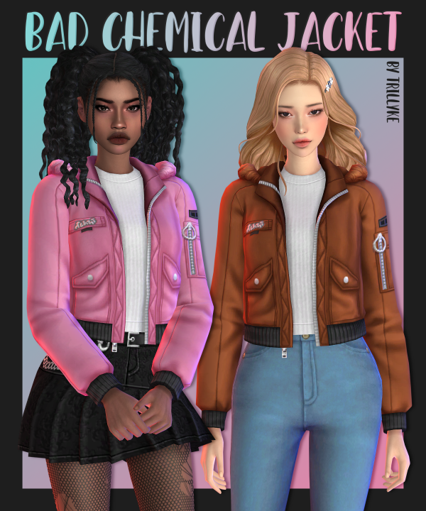 Maxis Match Bad Chemical Jacket by simsfinds - The Sims 4 Custom Content