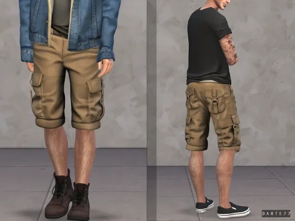 Alpha darte77 Cargo Shorts by simsfinds - The Sims 4 Custom Content