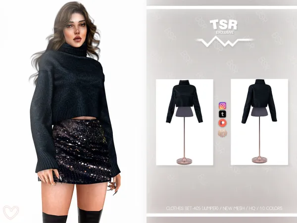 Alpha CLOTHES SET 405 BD1102 BD1103 - The Sims 4 Custom Content