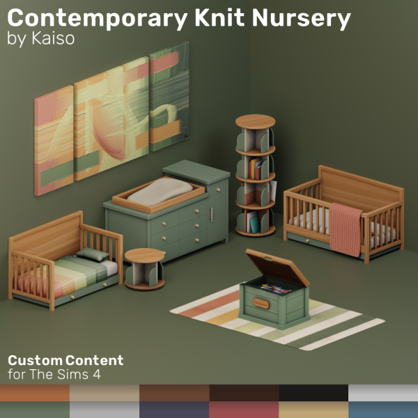 Maxis Match Contemporary Knit Nursery by simsfinds - The Sims 4 Custom Content