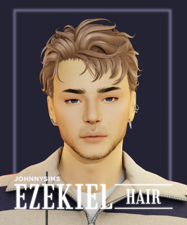 Maxis Match Ezekiel Hair by simsfinds - The Sims 4 Custom Content