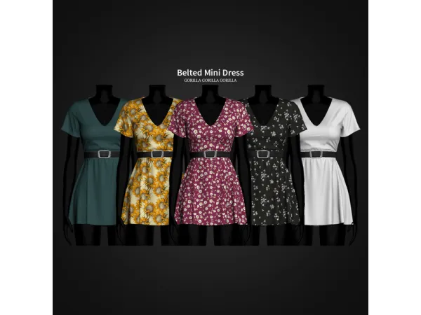 Belted Mini Dress by gorillax3