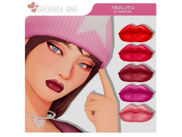 Alpha Timeless Lipstick by guemarasims - The Sims 4 Custom Content
