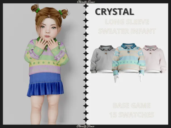 Alpha Crystal Sweater Infant by clarity-sims - The Sims 4 Custom Content