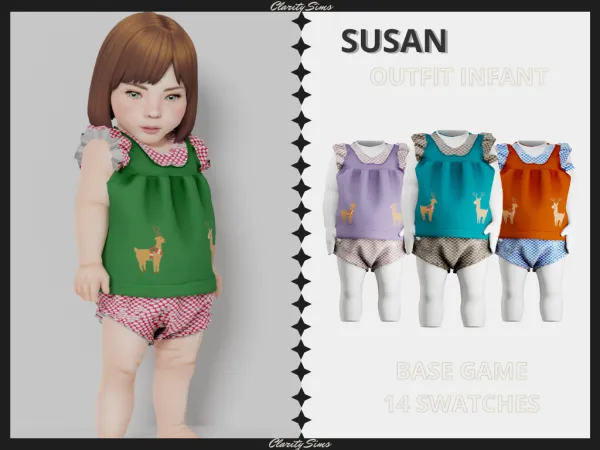Alpha Susan Outfit Infant by clarity-sims - The Sims 4 Custom Content