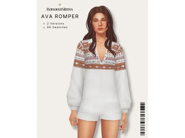 Maxis Match AVA ROMPER by BananaSimss - The Sims 4 Custom Content