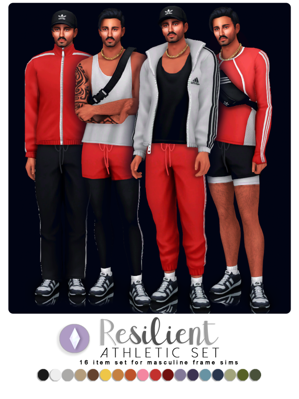 Maxis Match Resilient Athletic Set Redux by simsfinds - The Sims 4 Custom Content