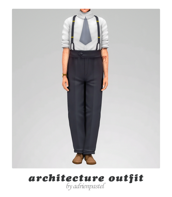 Maxis Match Architecture Outfit by simsfinds - The Sims 4 Custom Content