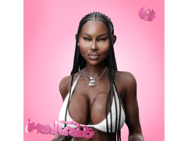 Alpha imani braids by kikovanity - The Sims 4 Custom Content