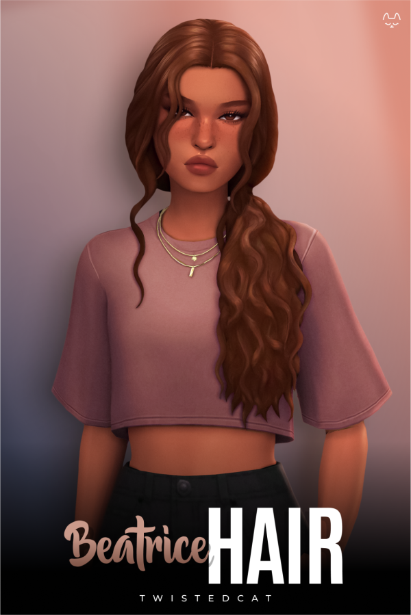 Maxis Match Beatrice Hair(Download) by simsfinds - The Sims 4 Custom Content