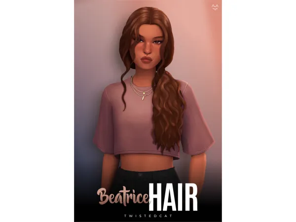 Maxis Match Beatrice Hair(Download) by TwistedCat - The Sims 4 Custom Content