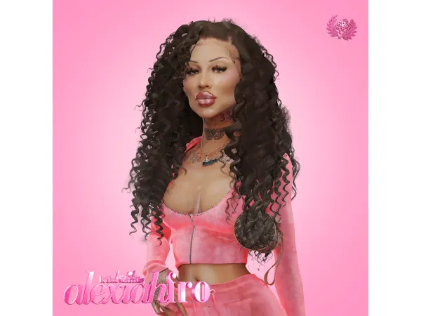 Alpha alexiah fro by kikovanity - The Sims 4 Custom Content