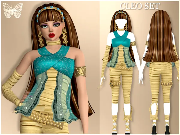 Maxis Match Cleo Set by mirroreddreamscc - The Sims 4 Custom Content