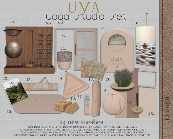Alpha UMA Yoga Studio (WorkroomAtelier Tier) by ledger_atelier - The Sims 4 Custom Content