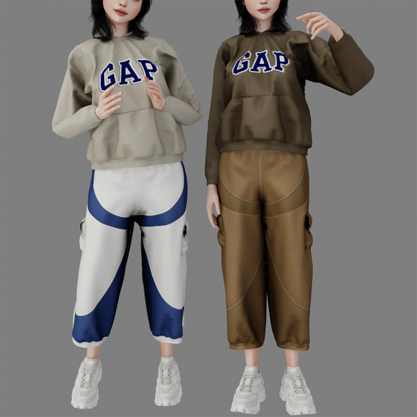 Alpha CYMOON JOGGING AND HOODIE GAP by whimp - The Sims 4 Custom Content