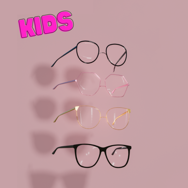 Alpha Kids Eyeglasses by simmerkatex - The Sims 4 Custom Content