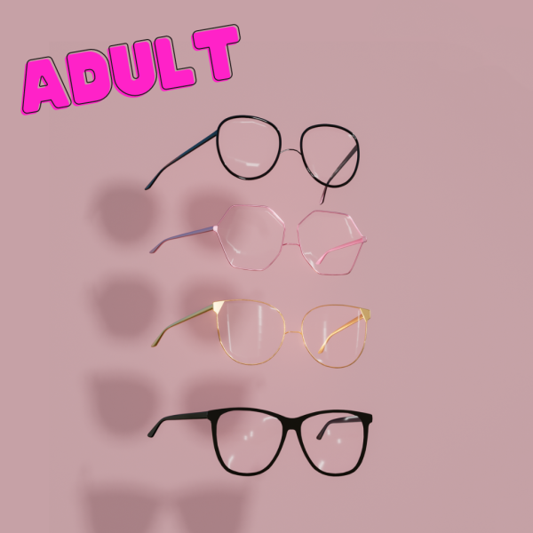 Alpha Eyeglass Collection (Adults) by simmerkatex - The Sims 4 Custom Content