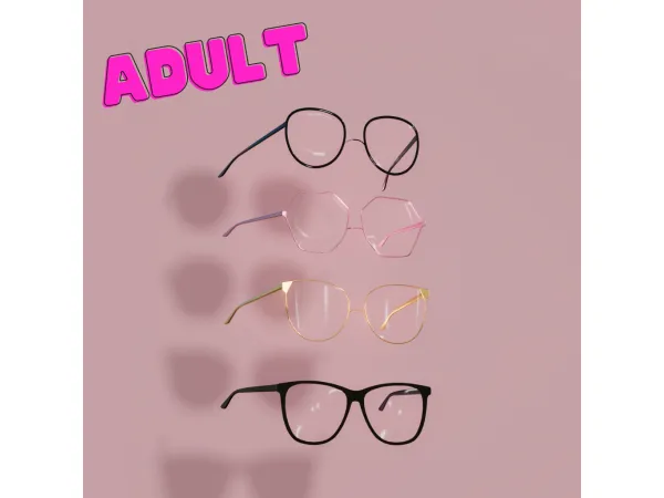 Alpha Eyeglass Collection (Adults) - The Sims 4 Custom Content