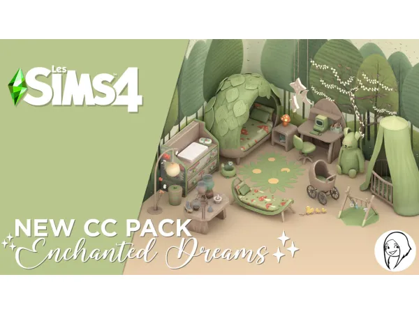 Mix Enchanted Dreams bedroom set by simsfinds - The Sims 4 Custom Content