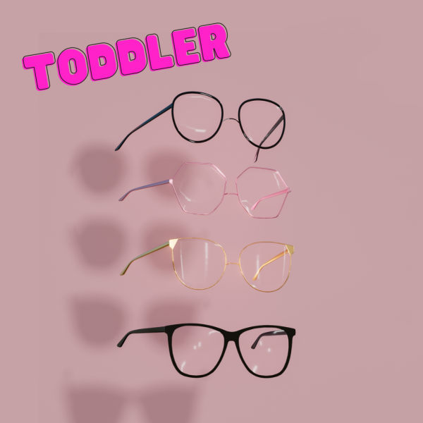 Alpha Toddler Eyeglasses FREE by simmerkatex - The Sims 4 Custom Content