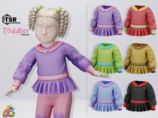 Alpha Top 257 TODDLER version - The Sims 4 Custom Content