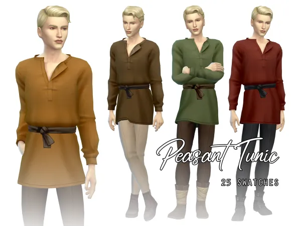 Mix Peasant Tunic by simsfinds - The Sims 4 Custom Content