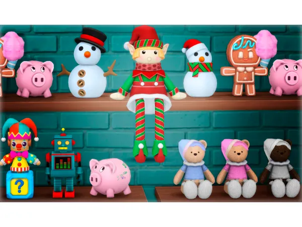 Mix COLLECTION SURPRISE CHRISTMAS (8 ITEMS) Jennisims by simsfinds - The Sims 4 Custom Content