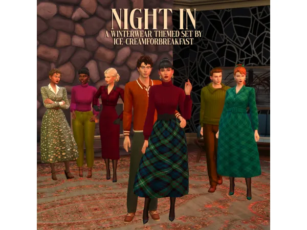 Maxis Match Night In November 2023 Set by icecreamforbreakfast - The Sims 4 Custom Content