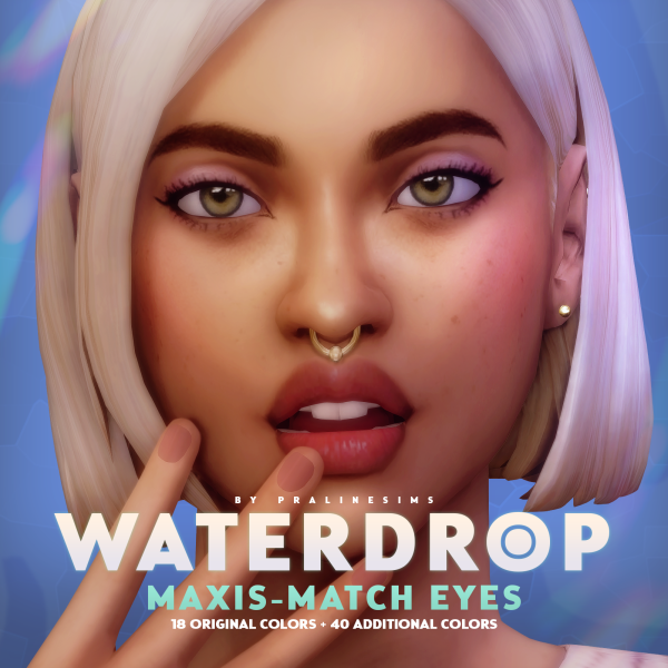 Mix WATERDROP Maxis Match Eyes by simsfinds - The Sims 4 Custom Content