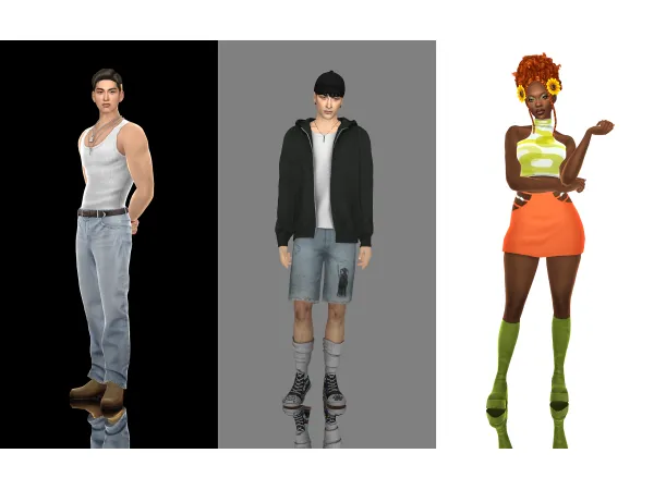 Mix CAS Background CAS Lighting Set Reflection FrontGlo by simsfinds - The Sims 4 Custom Content