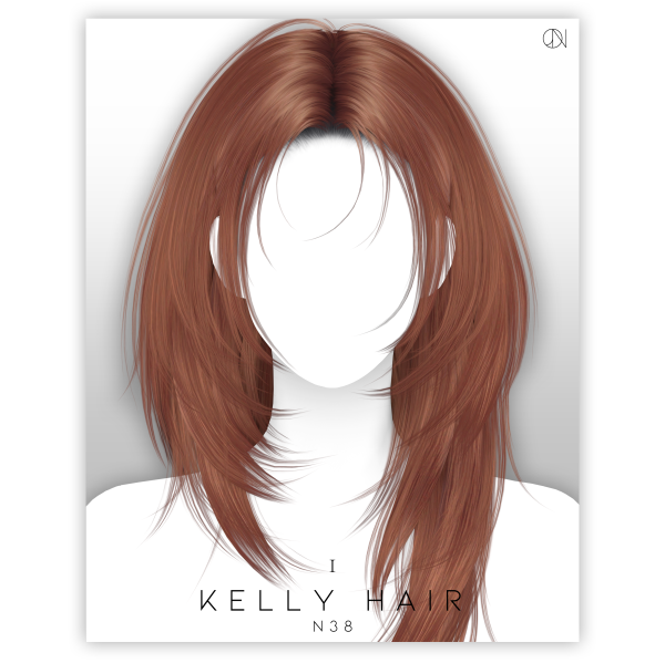 Alpha [JINO] HAIR N38 KELLY by simsfinds - The Sims 4 Custom Content