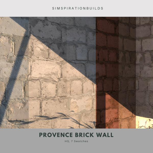 Alpha Provence Brick Wall by simsfinds - The Sims 4 Custom Content