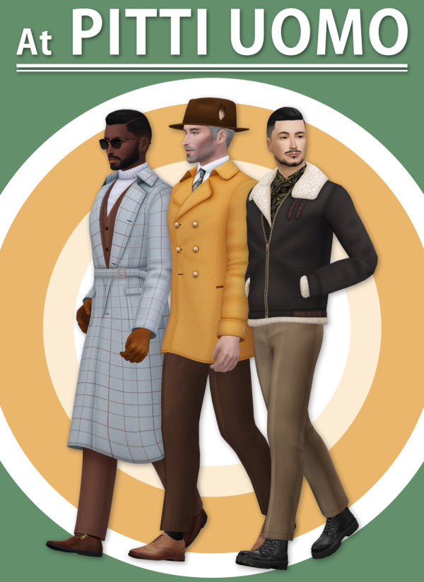 Mix [Lonelyboy] At Pitti Uomo Set by simsfinds - The Sims 4 Custom Content