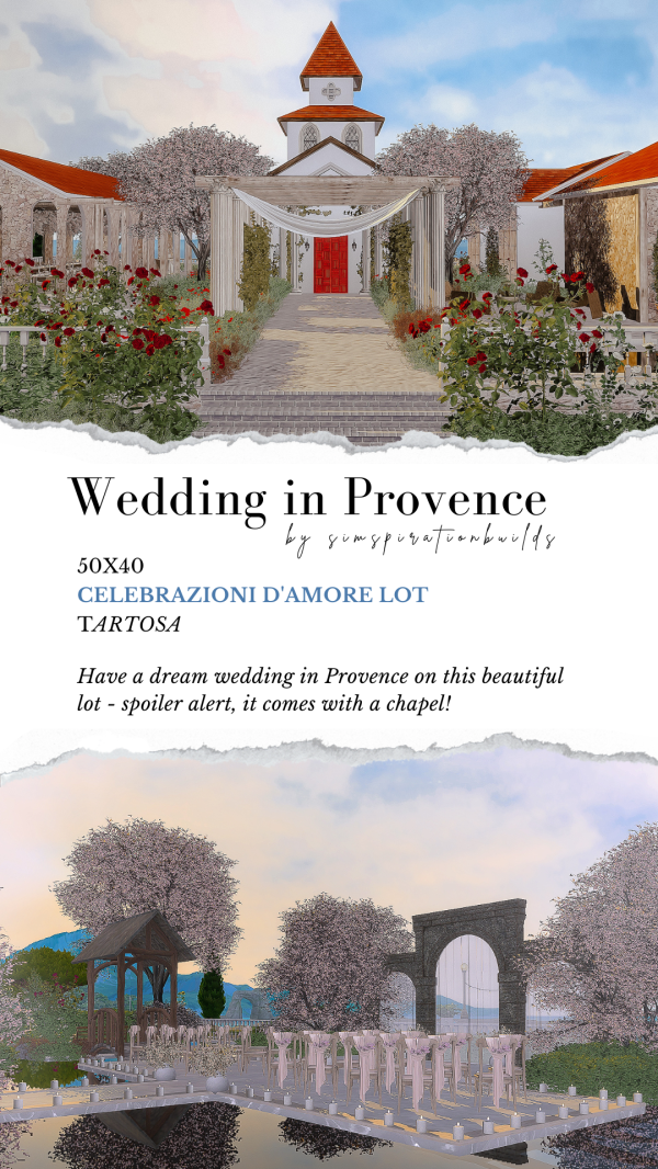 Alpha Wedding in Provence by simsfinds - The Sims 4 Custom Content
