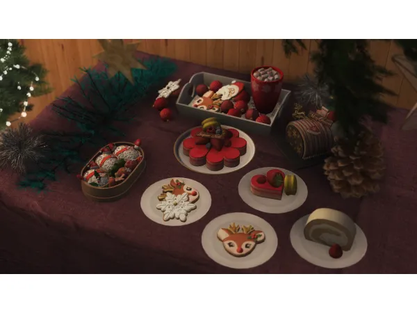 4t2 Cowbuild Advent Calendar 2021 Deco Desserts by simsfinds - The Sims 2 Custom Content