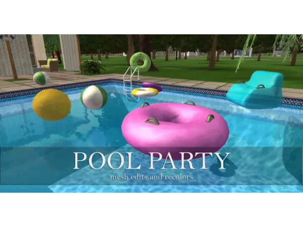 MLC PoolParty by simsfinds - The Sims 2 Custom Content